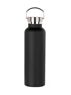 Termo de Acero Inoxidable Negro 900ml