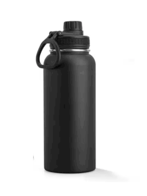 Botella de Agua de Acero Inoxidable Negra