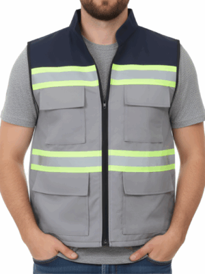 Chaleco Reflectivo Cuello Alto Bicolor