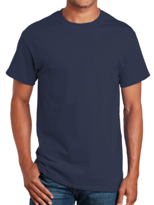 Camiseta 100% Algodón Caballero Cuello Redondo Color Azul