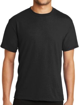 Camiseta 100% Algodón Caballero Cuello Redondo Color Negro