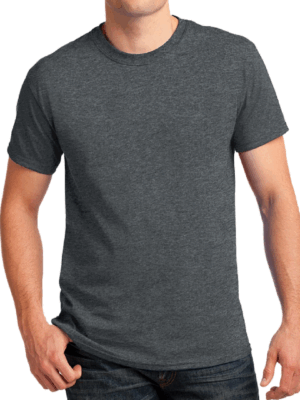 Camiseta 100% Algodón Caballero Cuello Redondo Color Gris