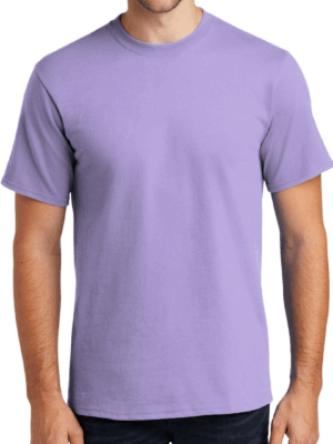 Camiseta 100% Algodón Caballero Cuello Redondo Color Lila