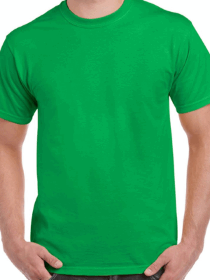 Camiseta 100% Algodón Caballero Cuello Redondo Color verde