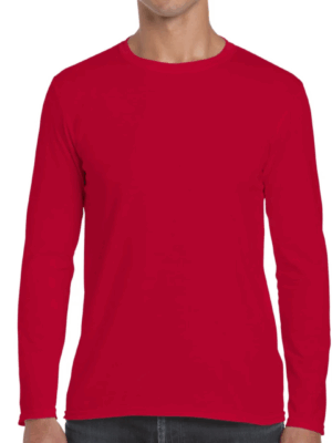 Camisetas Manga Larga Color Rojo