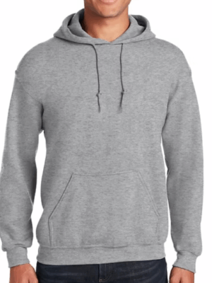 Sudadera cerrada c/gorro color gris