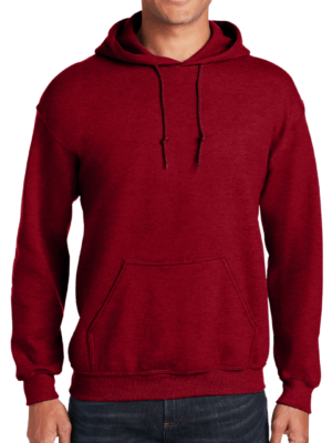 Sudadera cerrada c/gorro color vino