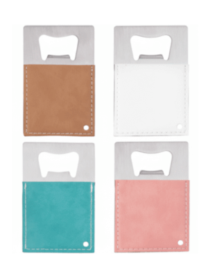 Destapador Tarjeta con Funda de Cuero